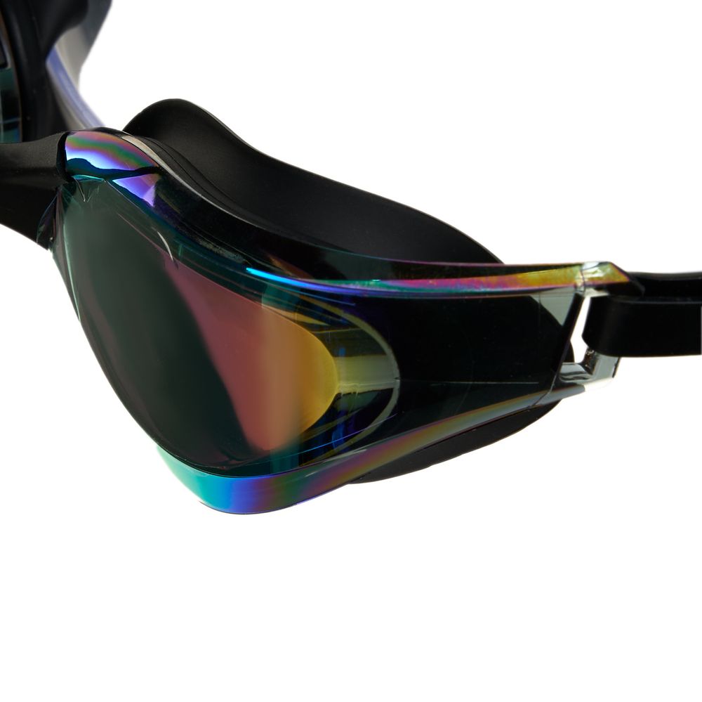 Очки для плав.TORRES Pro, SW-32521MR, зерк.линзы.,чёрная оправа, дв.рег.ремешок