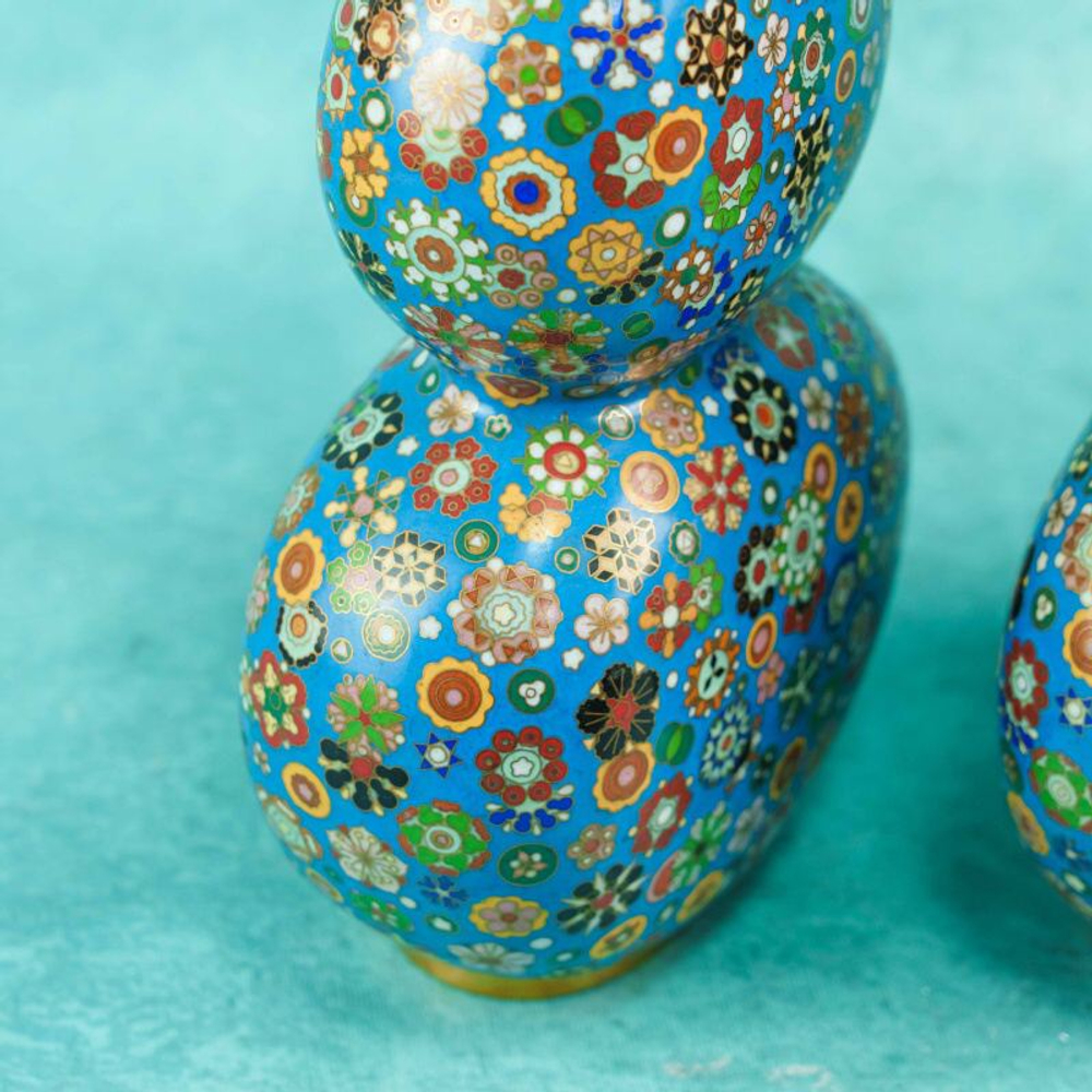 Парные декоративные вазы в форме тыквы Ву-Лу