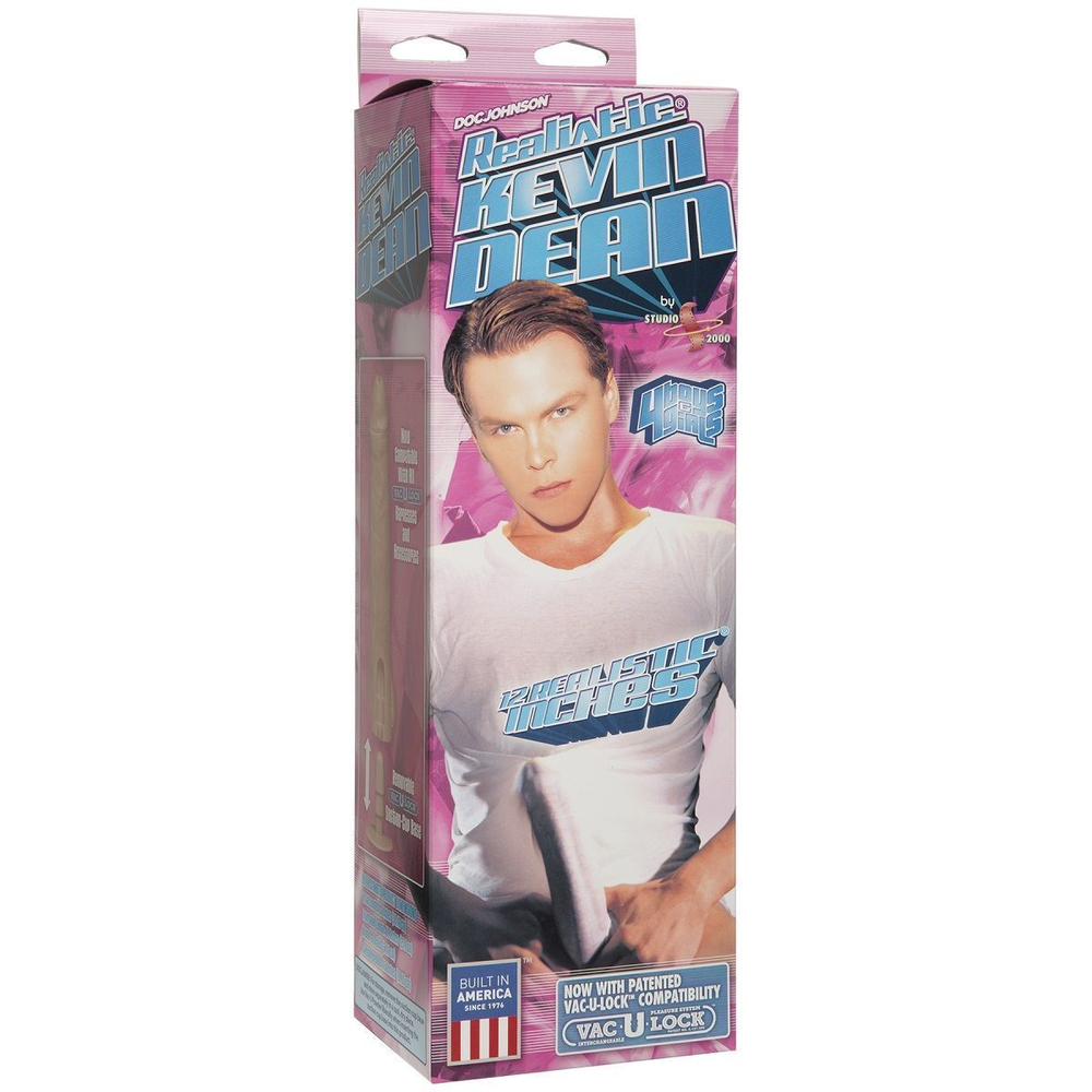 Фаллоимитатор Realistic Kevin Dean 12 Inch Cock with Removable Vac-U-Lock Suction Cup - 31,7 см. (Цвет: телесный)