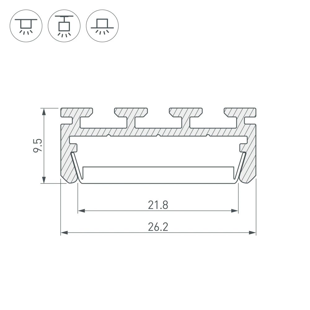 Профиль PLS-LOCK-2000 ANOD (Arlight, Алюминий) 016397