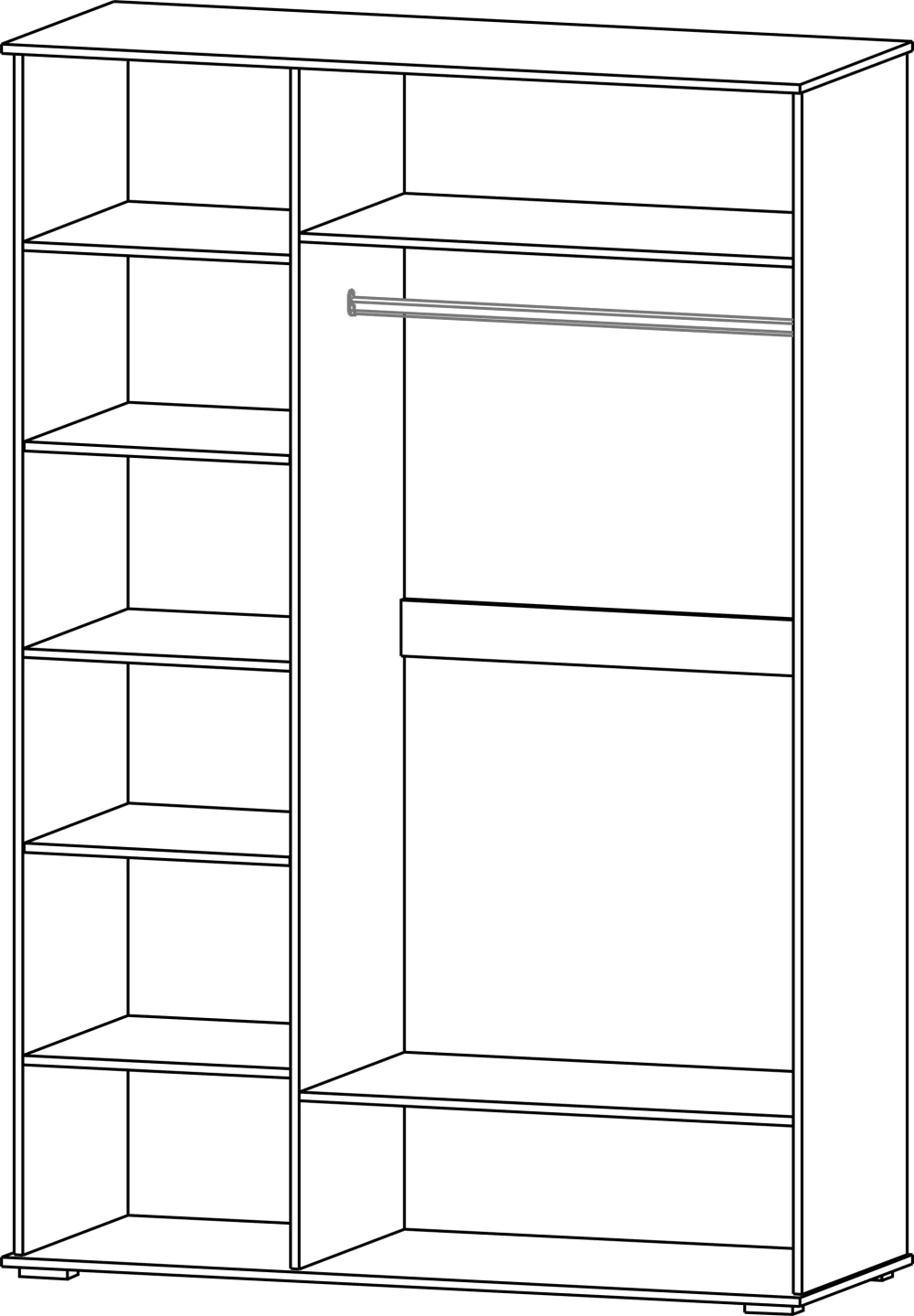 Марракеш Шкаф 1500 Дуб вотан/Цемент темный