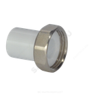 Штуцер PP-R комбинированный белый Дн 25х1" с накидной гайкой VALFEX 10135025