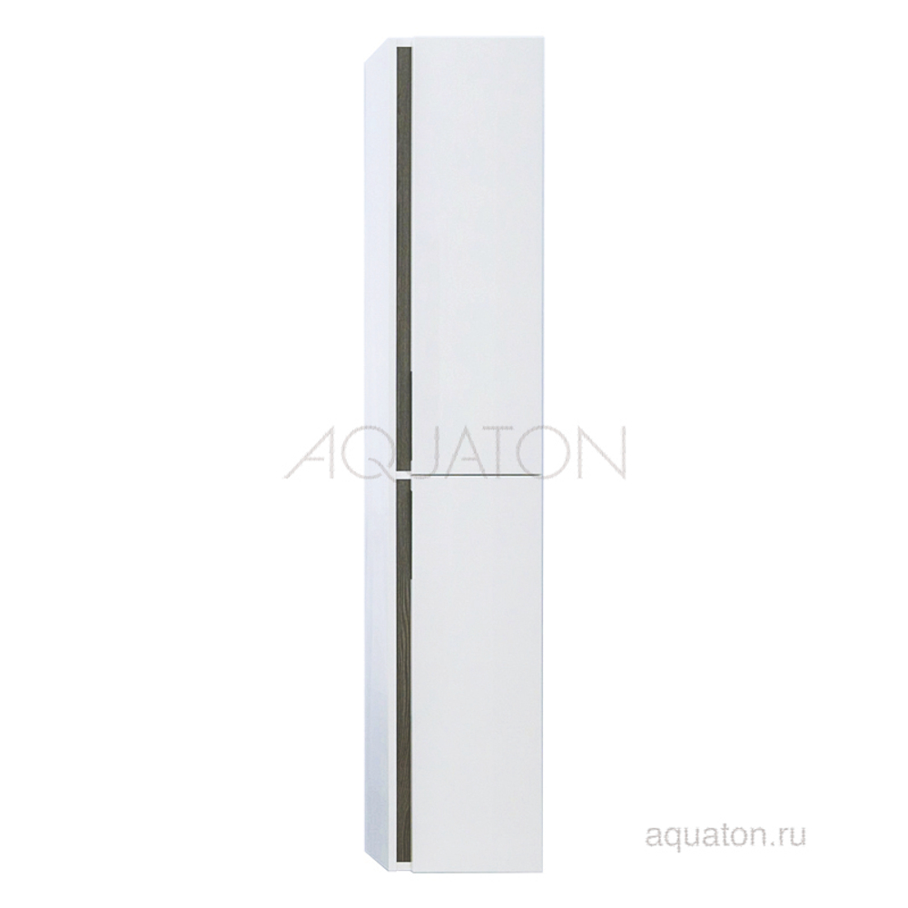 Шкаф - колонна AQUATON Рене белый, грецкий орех 1A222003NRC80