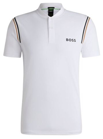 Мужское теннисное поло BOSS Pariq MB - белый