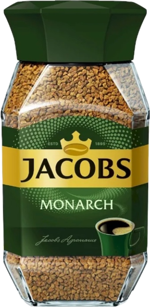 Кофе растворимый Jacobs Monarch, стеклянная банка 190 г