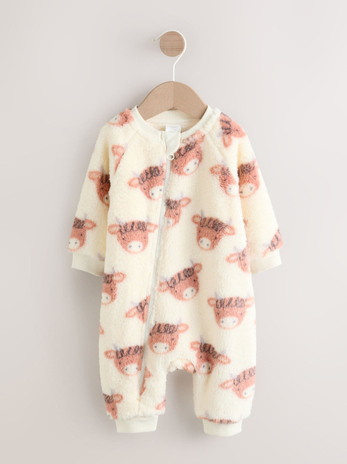 Комбинезон / Cлип флисовый для малышей Next F93-019, Молочный