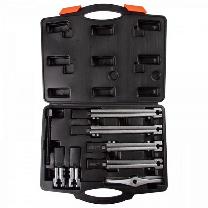 AFFIX (AF10412008C) Съемник подшипников, 2-х захватный, кейс, 8 предметов
