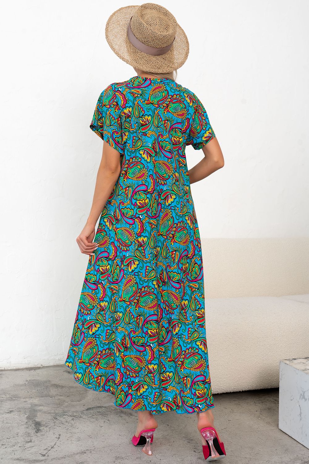 Платье Магия лета (синий/узор) Р11-867/35 Nikol