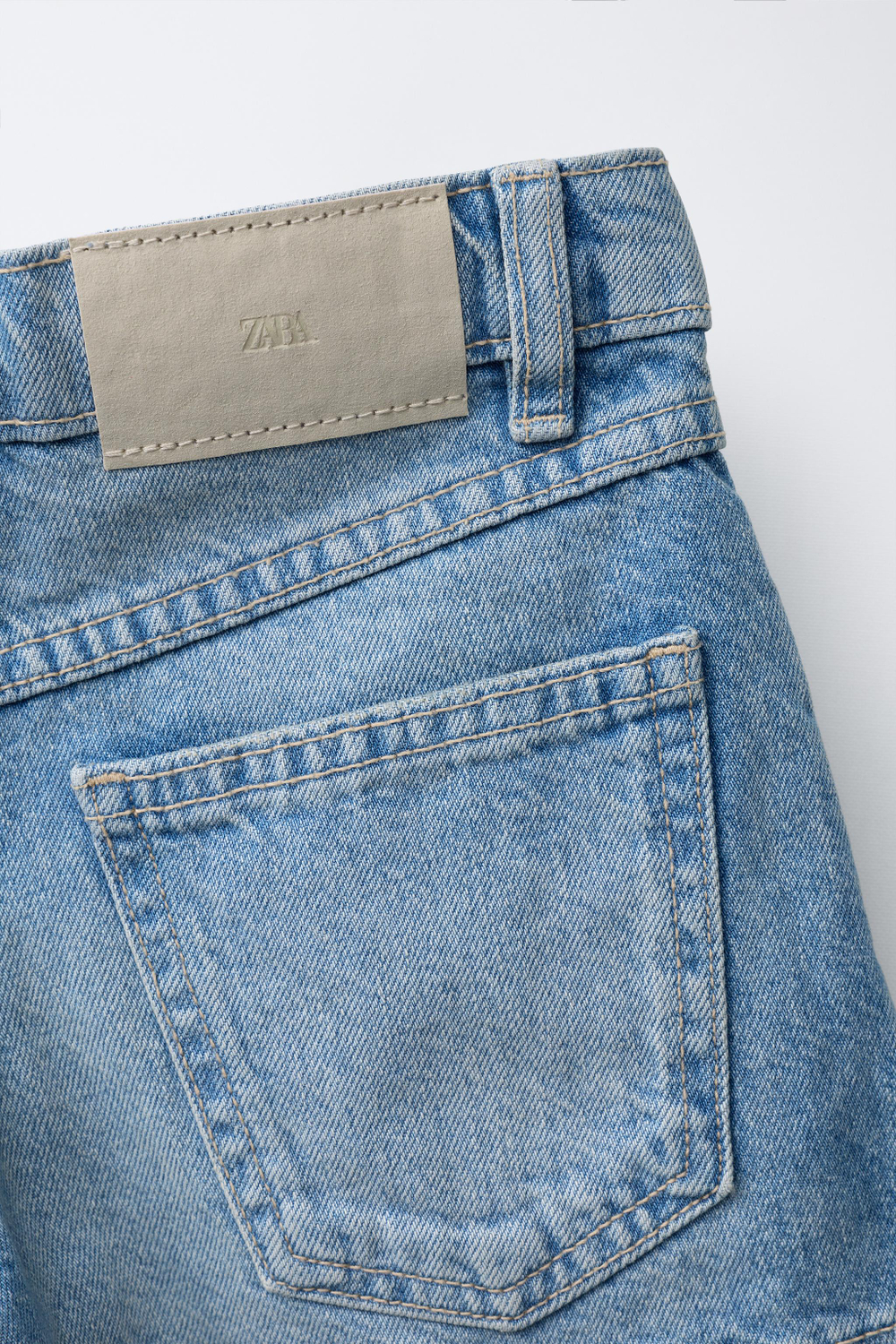 ZARA ДЖИНСОВЫЕ ШОРТЫ С ЖЕМЧУГОМ, СИНИЙ