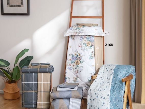 Комплект с одеялом Asabella 2172 печатный сатин