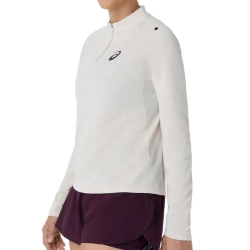 Женская теннисная футболка   Asics Match Half Zip - soft oat