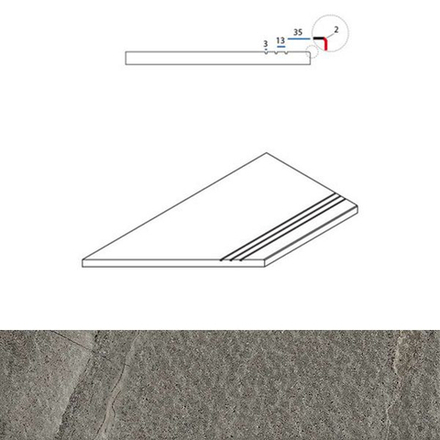 Спецэлемент CONTEMPORA X2 CARBON BOR. GRIP SX левый (620090000237)