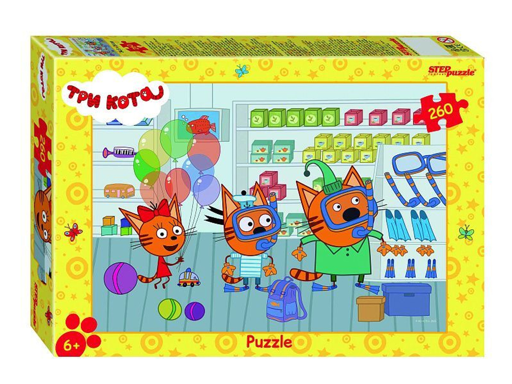 Пазлы 260 элементов 240*345мм "Три кота. Новые истории" (АО "СТС")