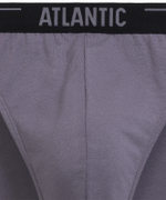 Мужские трусы слипы спорт Atlantic, набор 5 шт., хлопок, коричневые + графитовые + чёрные + фиолетово-серые + каберне, 5SMP-004