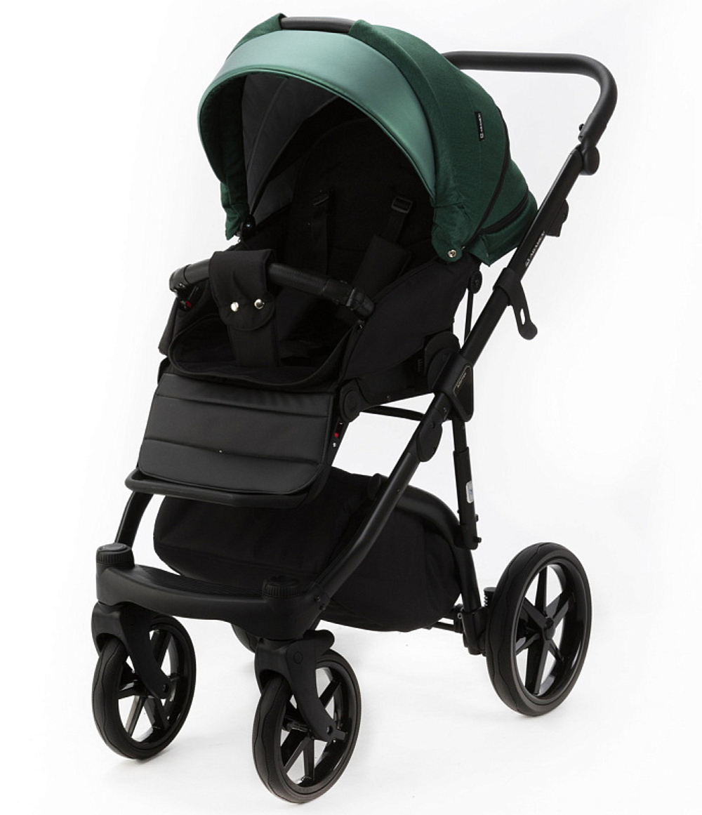 Детская коляска Adamex Nola 2 в 1 N-PS116 (ЗЕЛ + ИЗУМРУД. ПЕРЛ. КОЖА)