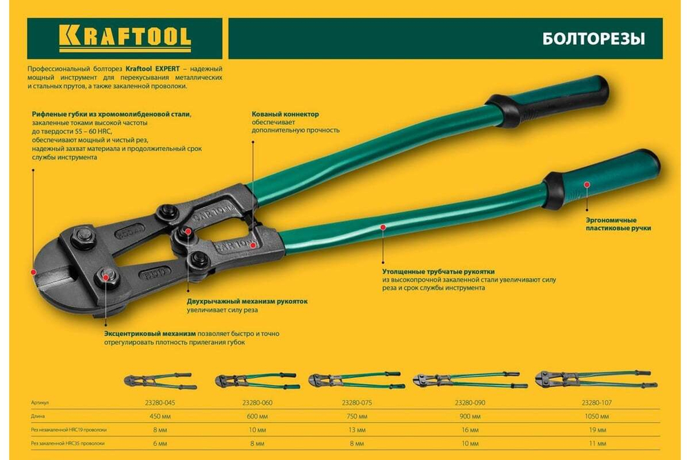 KRAFTOOL  Kayman 900 мм, Болторез (23280-090)