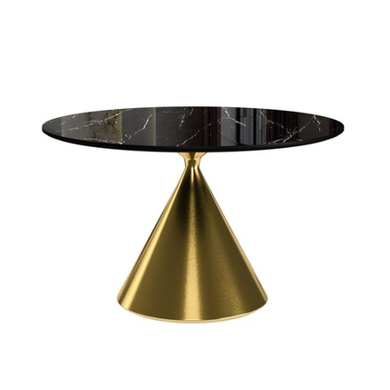 Стол круглый Сантьяго керамика и золото