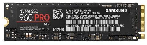SSD диск SAMSUNG 960 PRO M.2 512GB MZ-V6P512BW