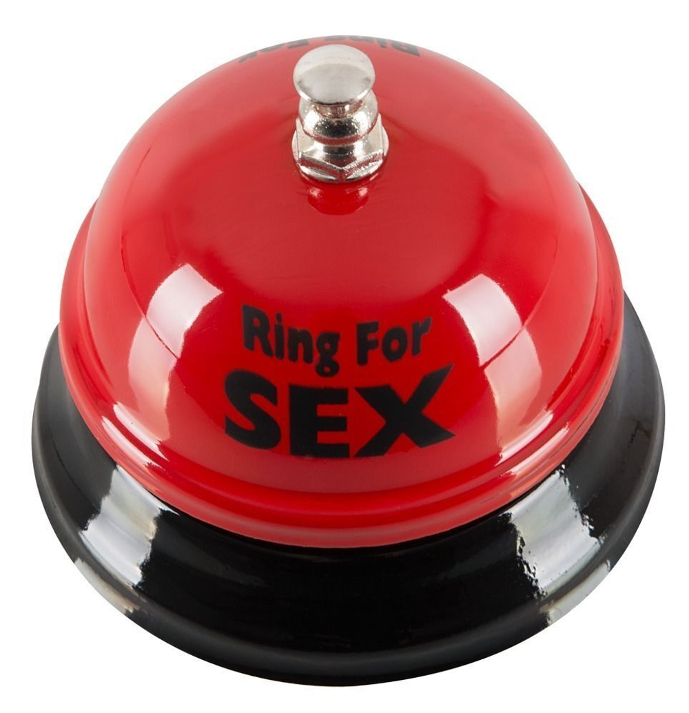 Настольный звонок с надписью Ring for Sex (Цвет: красный с черным)