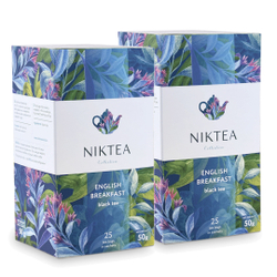 Niktea English Breakfast / Английский завтрак, чай черный в пакетиках, 2 x 25 шт.