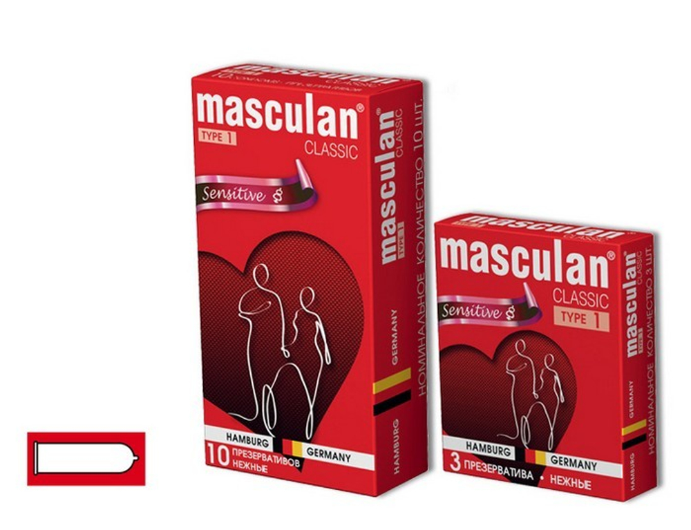 Презервативы Masculan 1 Classic Нежные, 3шт