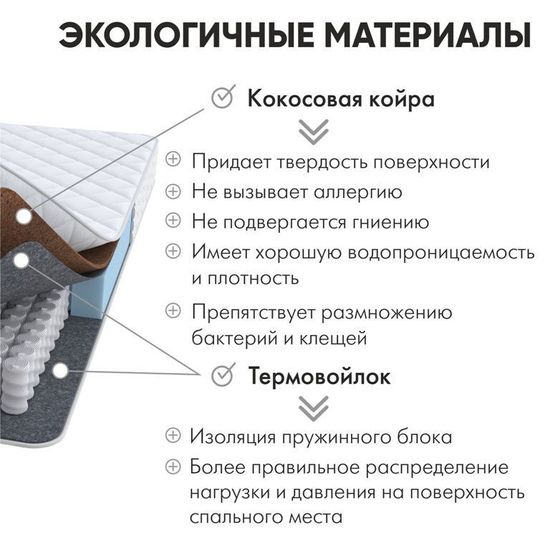 Матрас пружинный с кокосом ОПТИМА