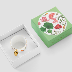 Чайная пара Farforite «Ирисы / Botanicum» 250 мл в подарочной коробке