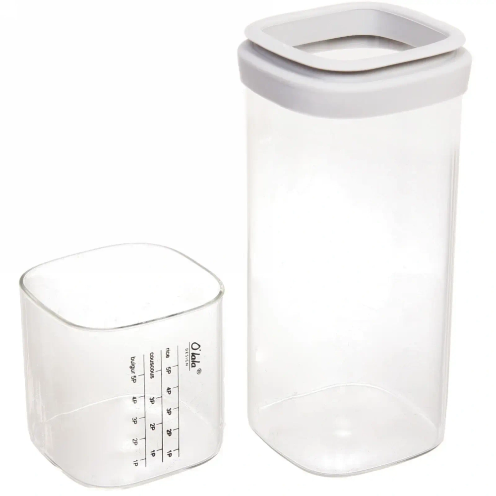 Банка для продуктов стеклянная 800мл «O'lala» с мерный стаканом