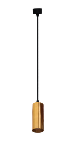 Светодиодный светильник подвесной под сменную лампу,  черный-латунь
