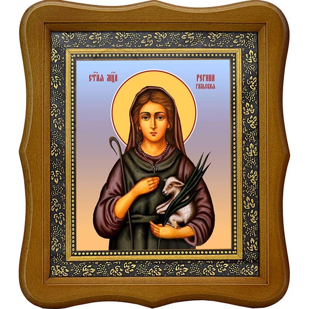 Регина Отонская (Гальская) дева, мученица. Икона на холсте.