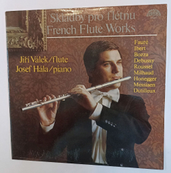 Винтажная виниловая пластинка LP Jiri Valek, Josef Hala French Flute Works (Чехословакия 1984)