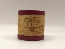 Кружка малая фарфоровая без ручки c берестой и с цитатами Достоевского. Dostoevsky forever.