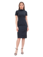 Платье медицинское Dr. Nice Beauty со стойкой, черный, 44