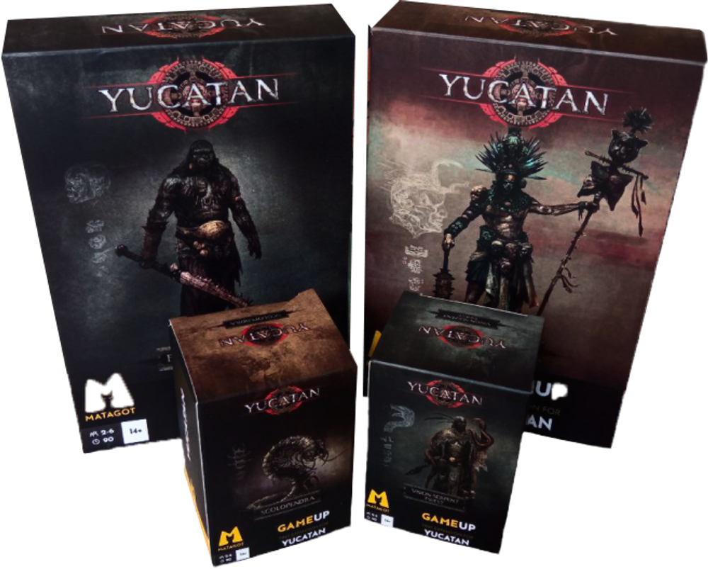 Набор из 4 минидополнений для игры Юкатан (Сколопендра, Змей видений, Булук Чабтан, Советники)