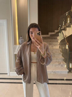 Блуза из вискозы со вставками прозрачными