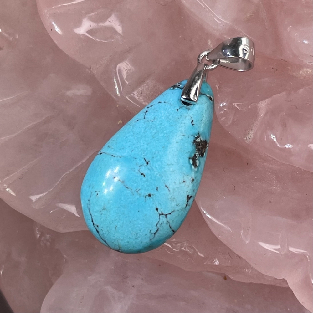 52455  Бирюза Кулон 12*20мм Хубэй (Заряжено на Удачу)