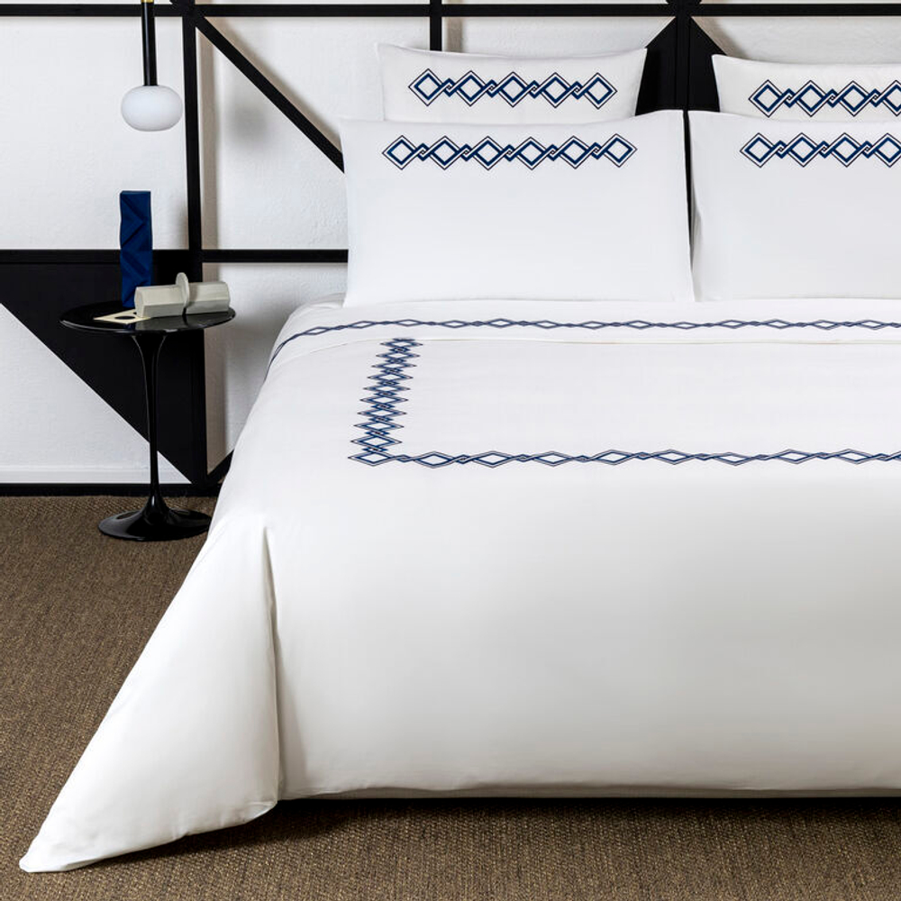 Постельное белье Frette Twist Embroidery Navy/Nautico Blue (240 х 220 см)