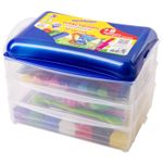 Пластилин в боксе ЮНЛАНДИЯ "ЮНЛАНДИК В ЗООПАРКЕ", 12 цветов, 620 г, скалка, 4 стека, 8 формочек, 105866