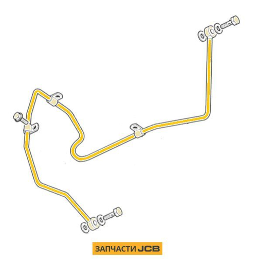 Трубка турбины JCB 02/801674
