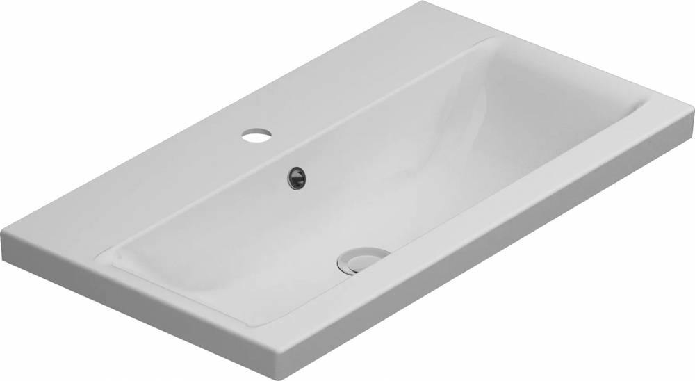 РАКОВИНА КЕРАМ 75 СМ ВСТР. БЕЛЫЙ ГЛЯНЕЦ GEM