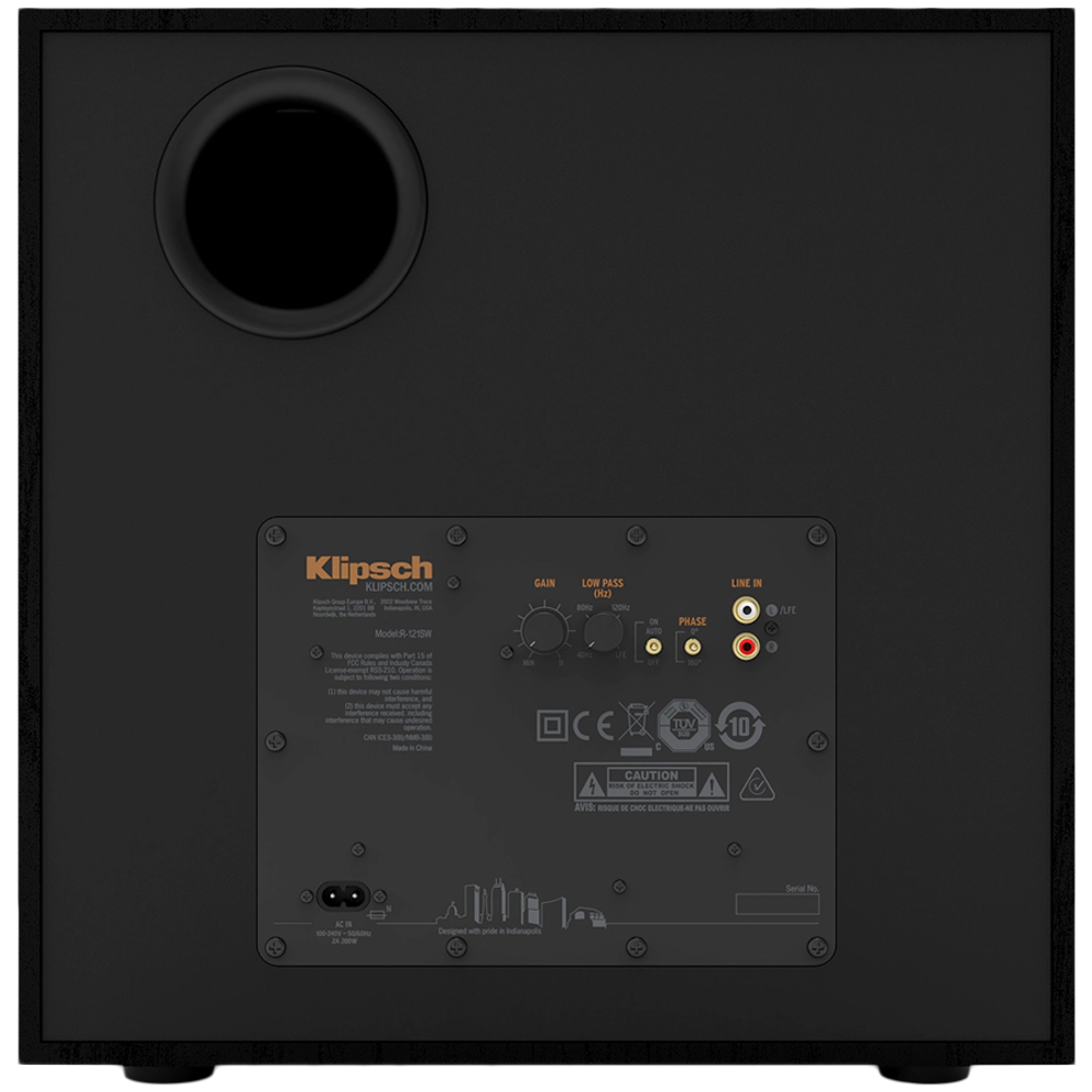 Klipsch Reference R-121SW 12-Inch Subwoofer, Black