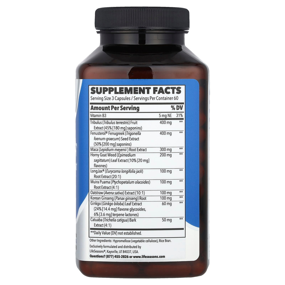 LifeSeasons, Therapeutics, Masculini-T®, поддержка тестостерона, 180 растительных капсул