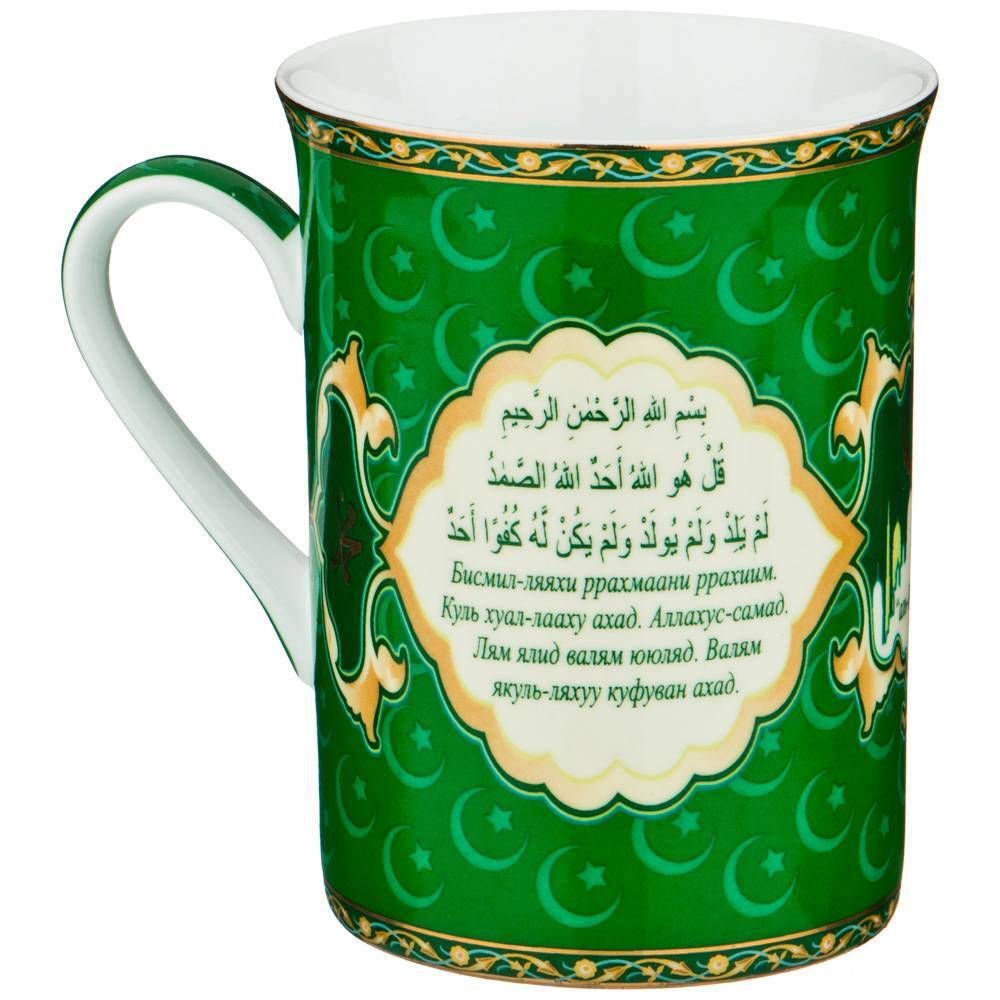 КРУЖКА LEFARD "СУРА ИХЛАС" 300 МЛ ЗЕЛЕНАЯ (КОР=48ШТ.)