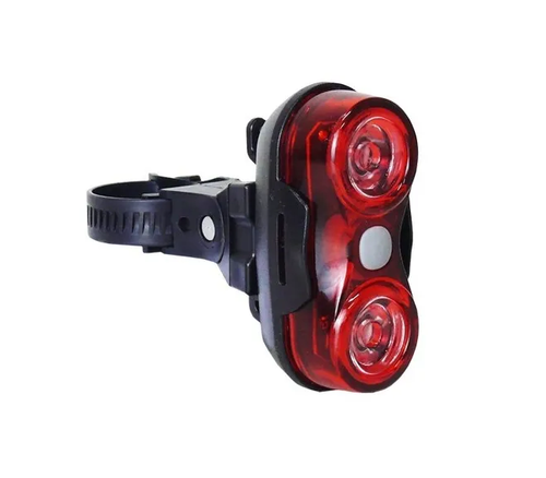 Фонарь TRIX задний, 2 суперъярких диода 0,5W, 4 режима, крепеж на подседельный штырь, батарейки в комплекте, пластик (20/100)