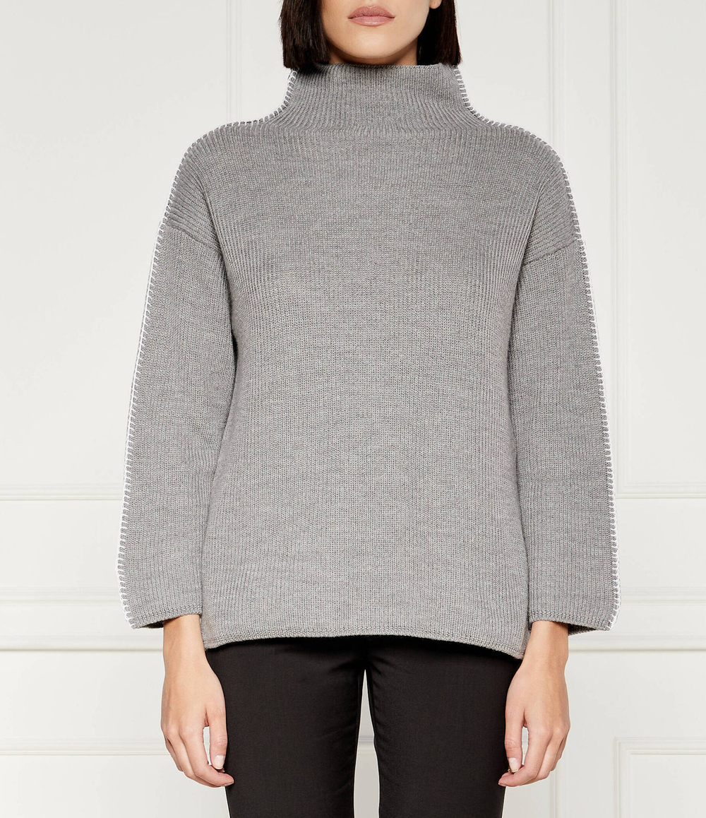 Хлопковый свитер Max Mara Leisure - серый(263661786)