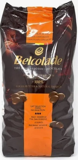 Натуральный Молочный Бельгийский шоколад Belcolade Lait Selection. 1 кг