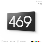 Номер на дверь 469, табличка на дверь для офиса, квартиры, кабинета, аудитории, склада, черная 120х70 мм, Айдентика Технолоджи