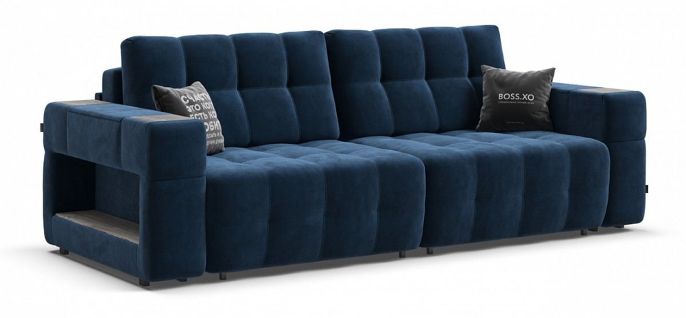 Диван Босс ХО Велюр Монолит синий