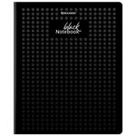 Тетрадь А5, 48 л., BRAUBERG, скоба, клетка, матовая ламинация, выборочный лак, "Black", 404375, 1шт