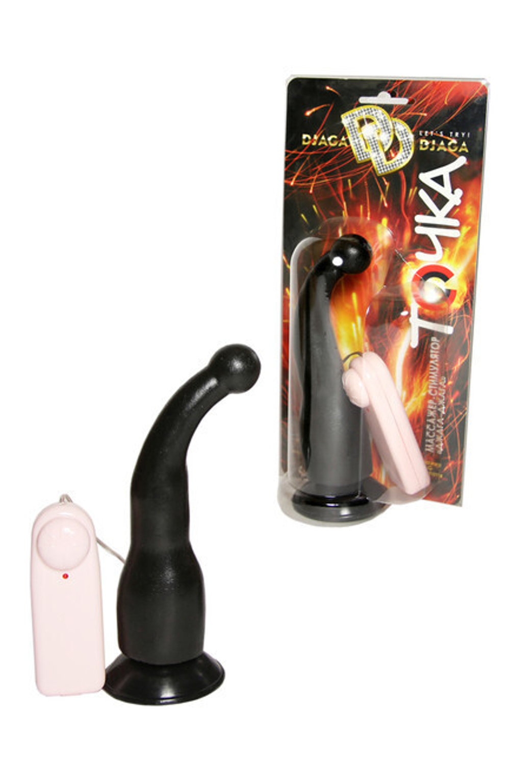 Универсальный черный вибромассажер для простаты и точки G 18 см (Цвет: черный)